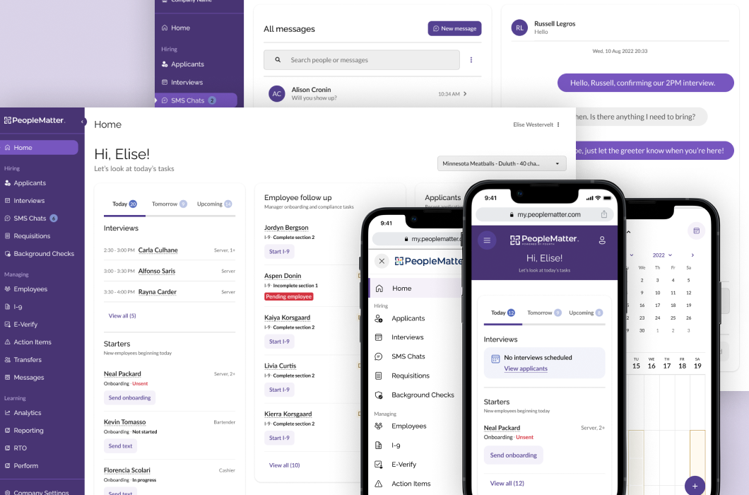 PeopleMatter screenshots